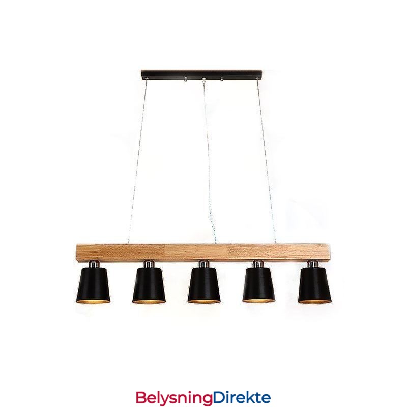 Nordisk Trelysekrone Unik Rett Pendellampe Kafé