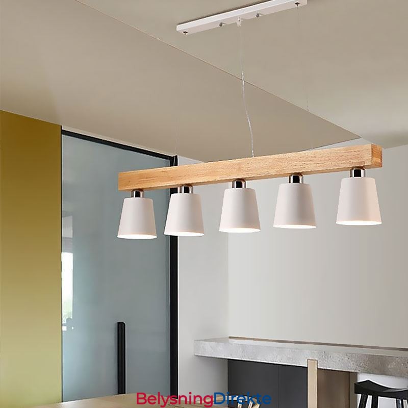 Nordisk Trelysekrone Unik Rett Pendellampe Kafé