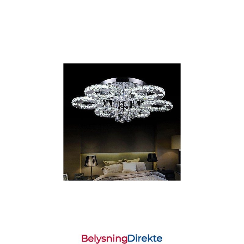 Moderne Samtids Krystall Krom Metall Innfelt Montering