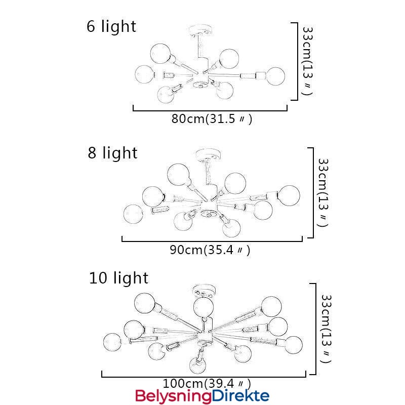 Nordisk Pendellampe Kreativ Magisk Bønne-Vedhengelampe