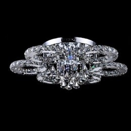 Moderne Samtids Krystall Krom Metall Innfelt Montering