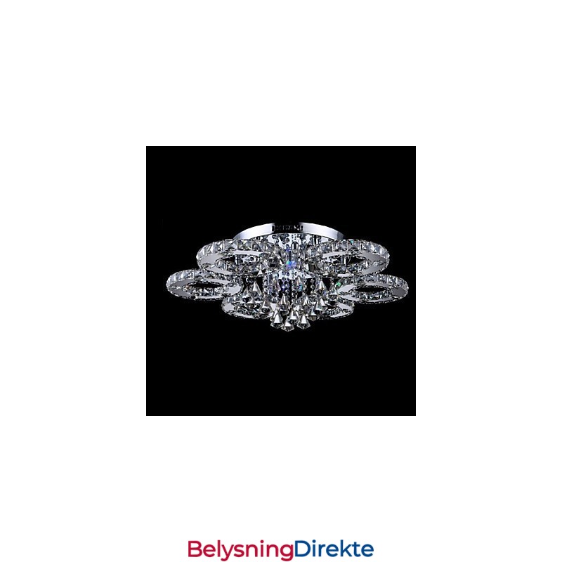 Moderne Samtids Krystall Krom Metall Innfelt Montering