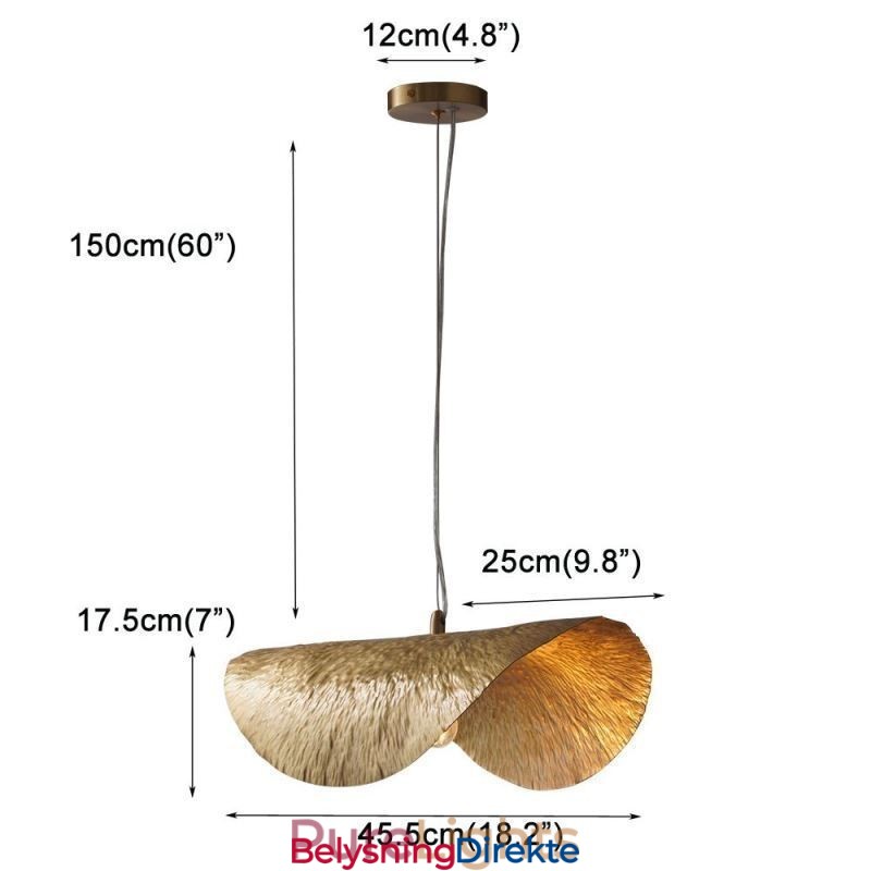 Messing Pendellampe Moderne Minimalistisk Lotusblad Taklampe