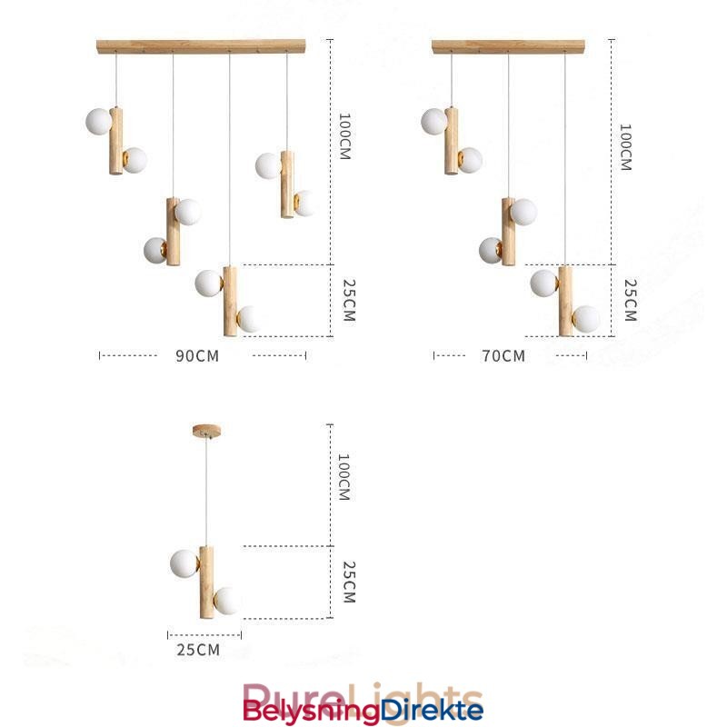 Tre Pendellampe Magic Bean Cluster Taklampe Øy