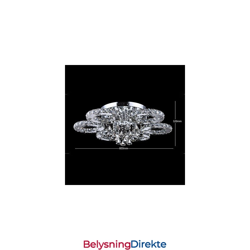 Moderne Samtids Krystall Krom Metall Innfelt Montering