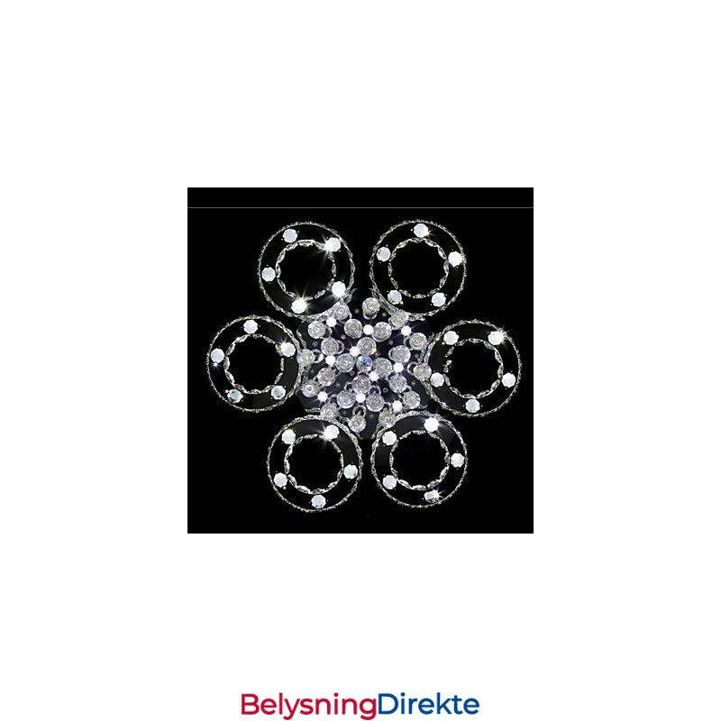 Moderne Samtids Krystall Krom Metall Innfelt Montering