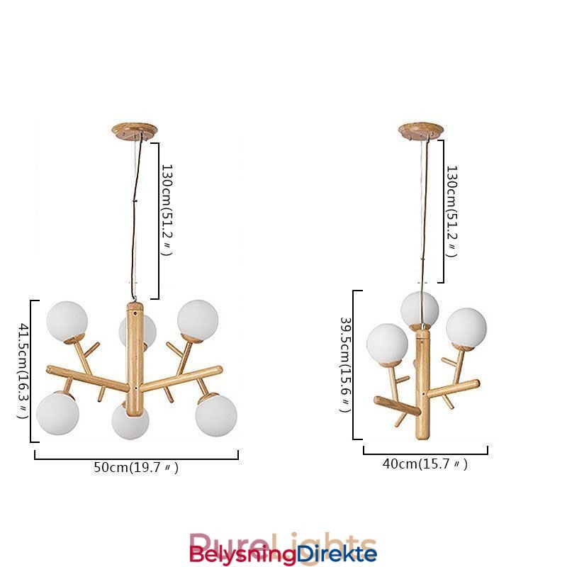 Nordisk Kreativ Pendellampe I Tre