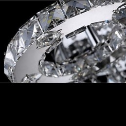 Moderne Samtids Krystall Krom Metall Innfelt Montering