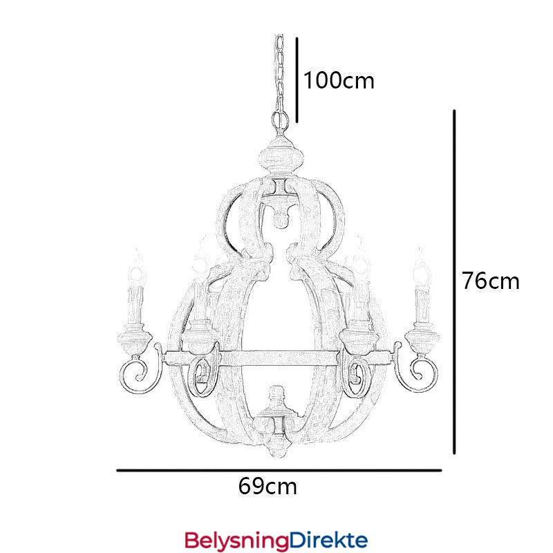 Tre Pendellampe Nordisk Retro Taklampe