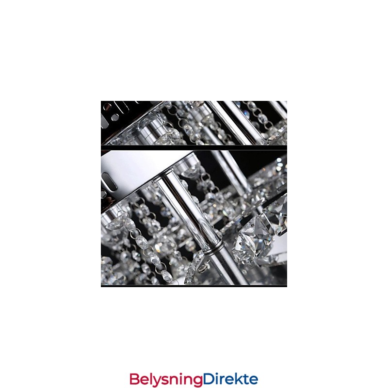 Moderne Samtids Krystall Krom Metall Innfelt Montering