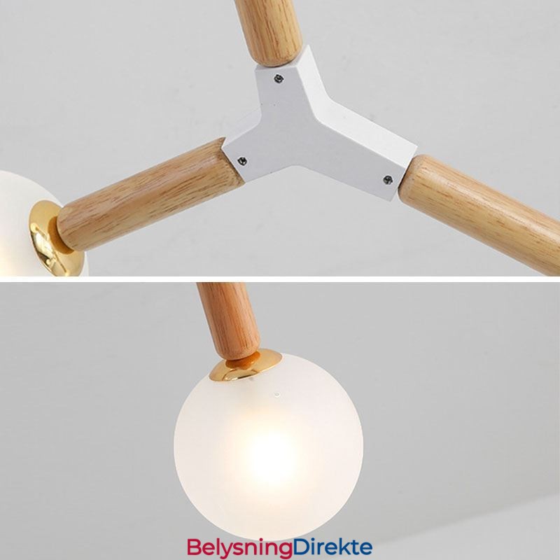 Nordisk Magisk Bønne Pendellampe Kreativ Trebelysning