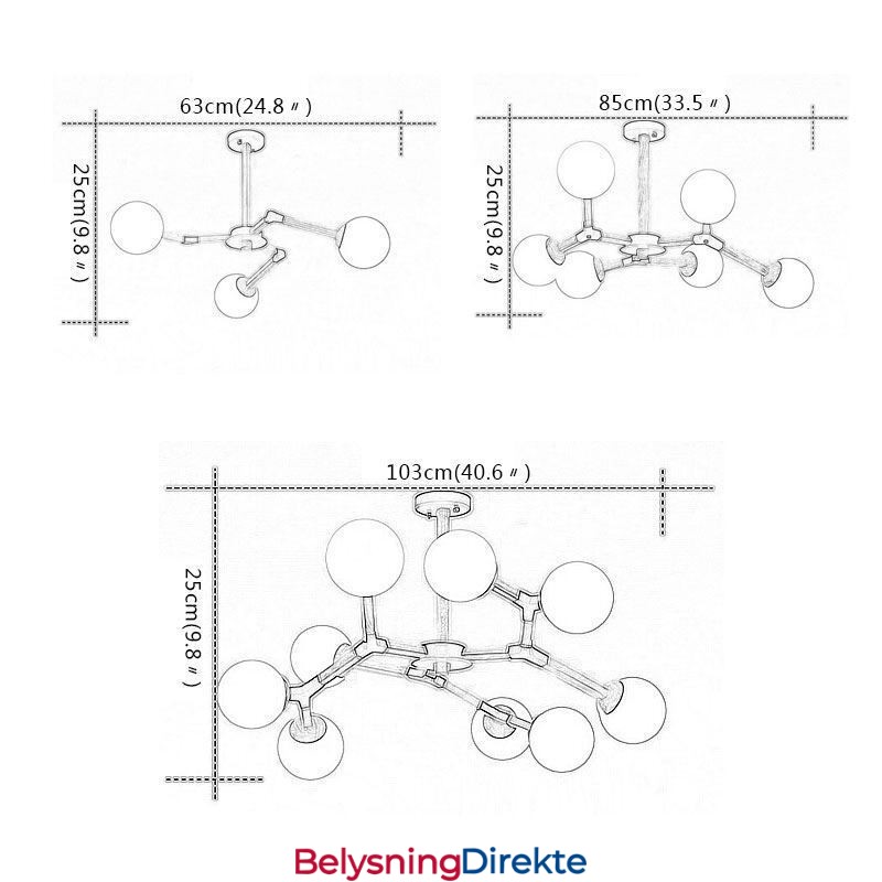 Nordisk Magic Bean-Pendellampe Kreativ Trelampe