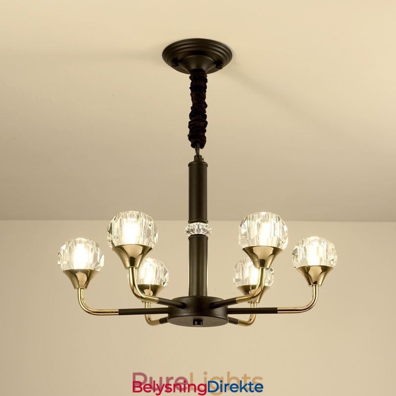 Moderne Krystallanhengslampe Elegant Krystalllysekrone