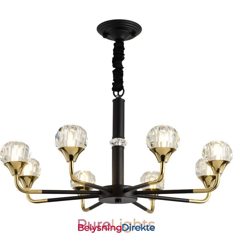 Moderne Krystallanhengslampe Elegant Krystalllysekrone