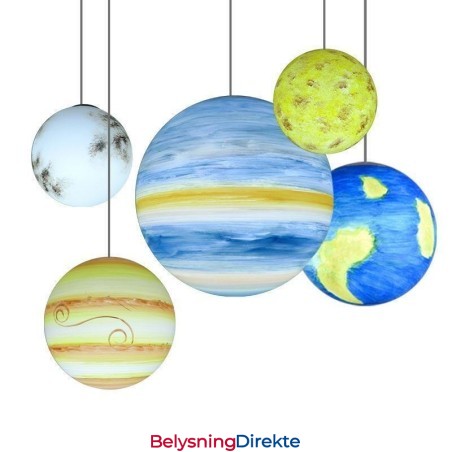 Nordisk Planetdesign Pendellampe Unik Lysekrone Med Solsystemplaneter