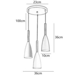 Moderne Enkel Pendellampe Med Tre Lys, Kreativ Aluminiumskunstlampe, Kafé
