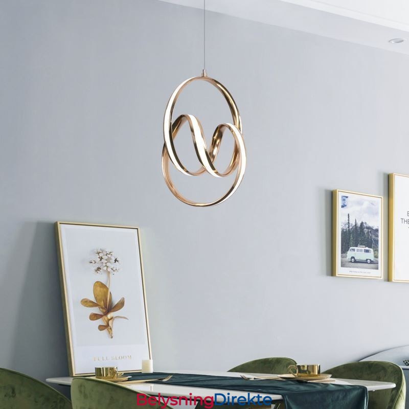 Moderne Minimalistisk Pendellampe Unik Sirkulær Vrilampeøy