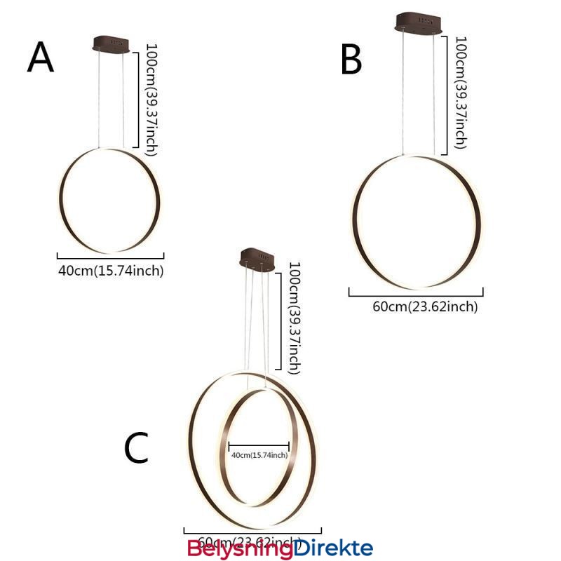 Nordisk Pendellampe I Akryl, Ringformet Pendellampe