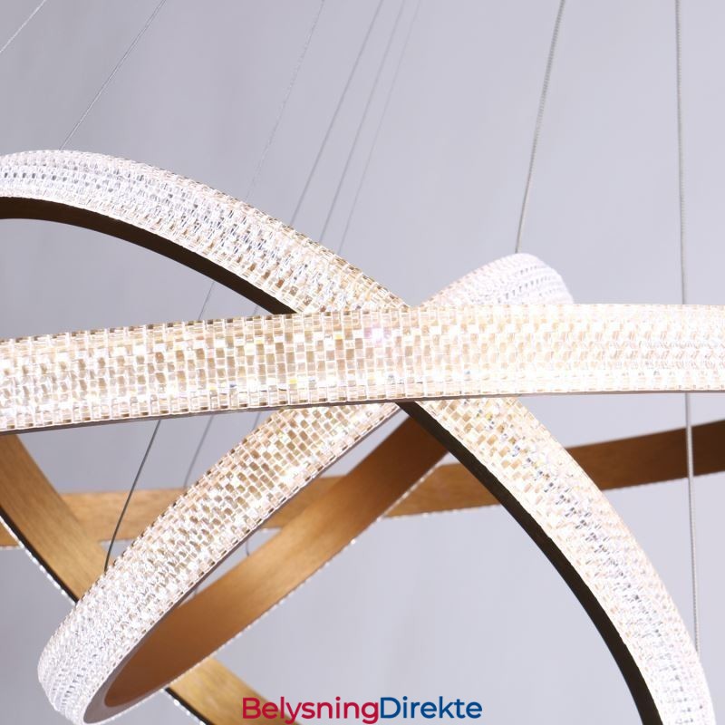 Moderne Pendellampe Akryl 3-Ringers Lampe 80+60+40Cm