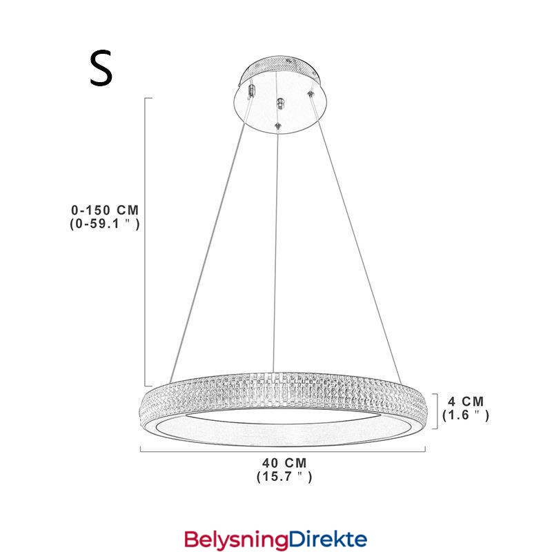 Ring Pendellampe Minimalistisk Akryl Lysarmatur