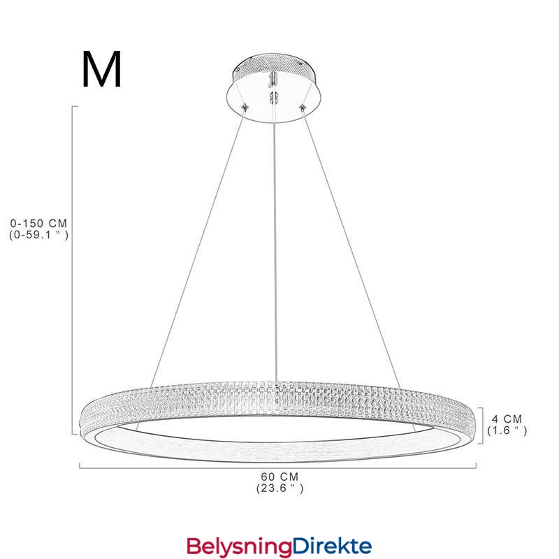 Ring Pendellampe Minimalistisk Akryl Lysarmatur