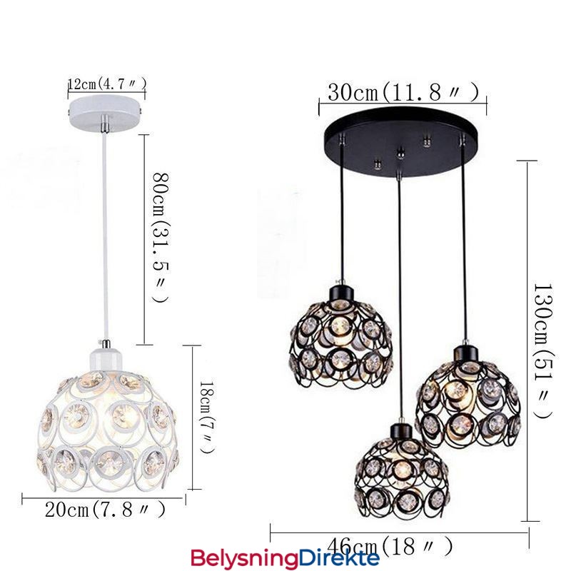 Ideer For Hul Krystall Jern Pendellampeøy