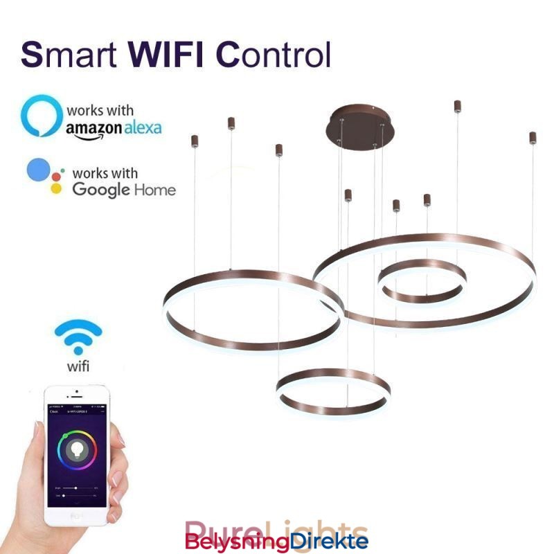 Postmoderne Pendellampe I Akryl, Ringformet Pendellampe