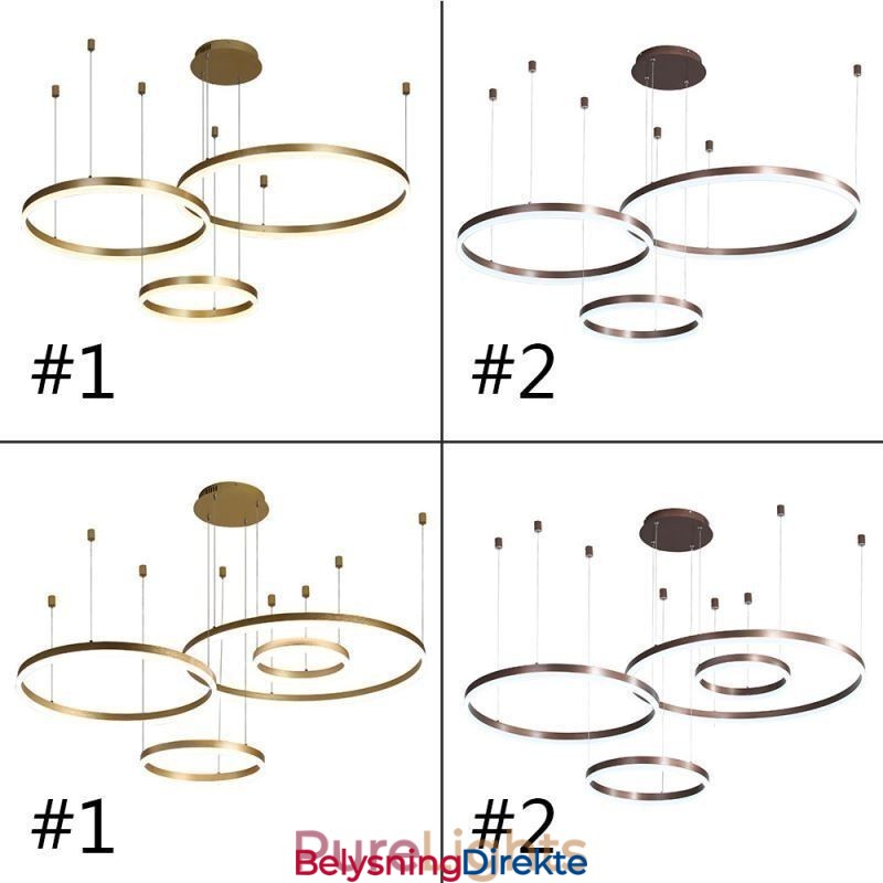 Postmoderne Pendellampe I Akryl, Ringformet Pendellampe