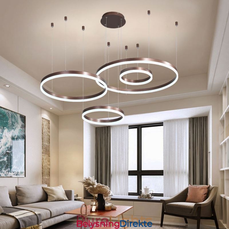 Postmoderne Pendellampe I Akryl, Ringformet Pendellampe