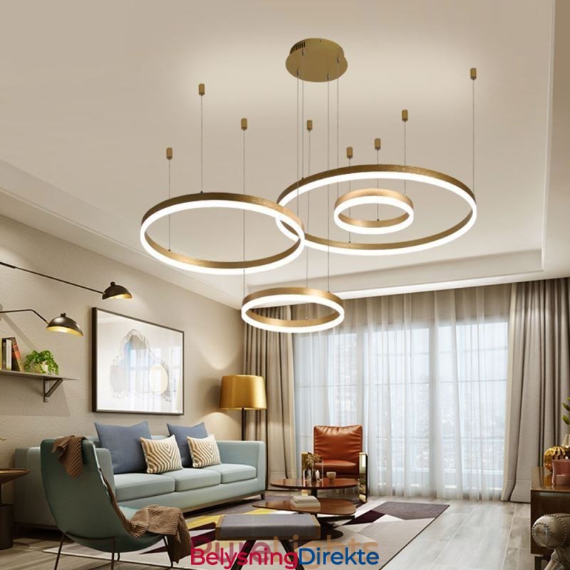 Postmoderne Pendellampe I Akryl, Ringformet Pendellampe