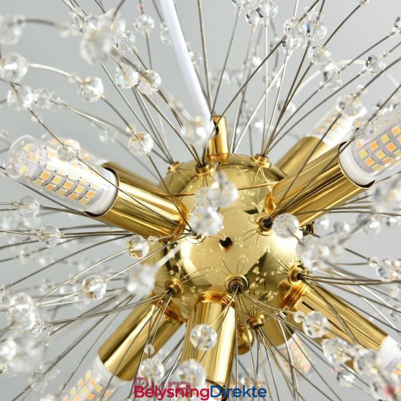 Løvetann Krystall Pendellampe Elegant Lysekrone