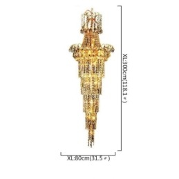 Europeisk Lang Anhengskrystalllysekrone