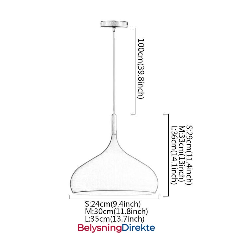 Moderne Anhengslampe I Aluminium, Justerbar Lyskilde For Hjemmet