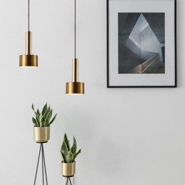 Moderne Enkel Pendellampe Sylinderformet Lampe Aluminiumsbelysningslampe