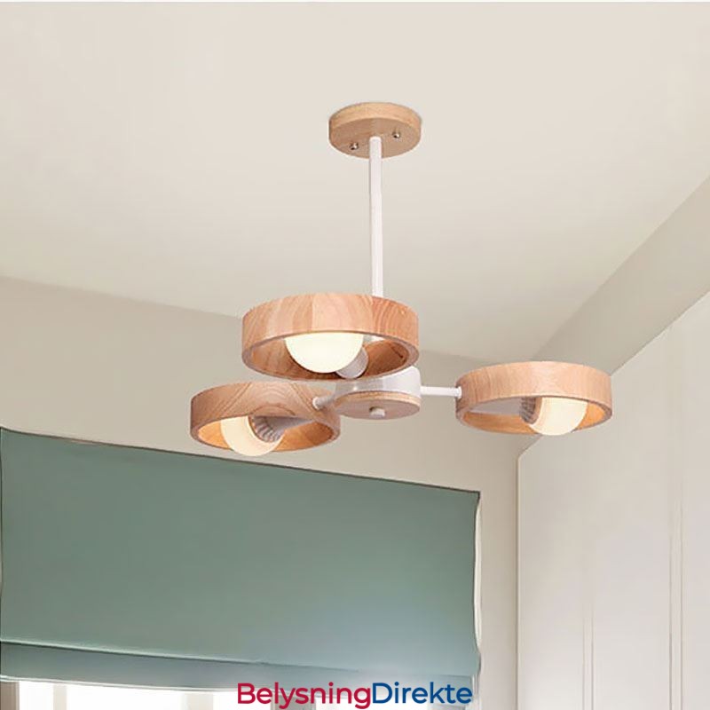 Nordisk Unik Pendellampe I Tre