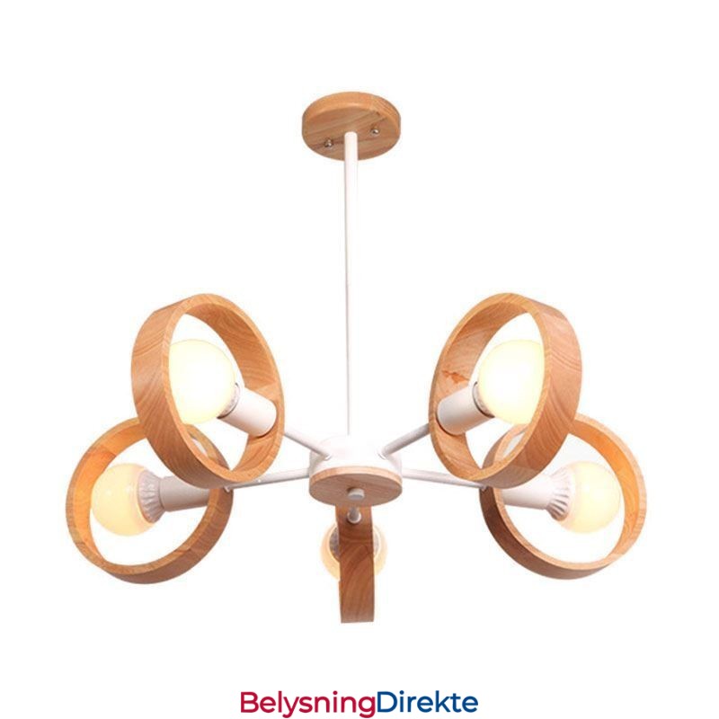 Nordisk Unik Pendellampe I Tre