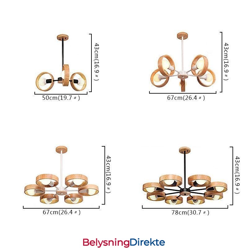 Nordisk Unik Pendellampe I Tre