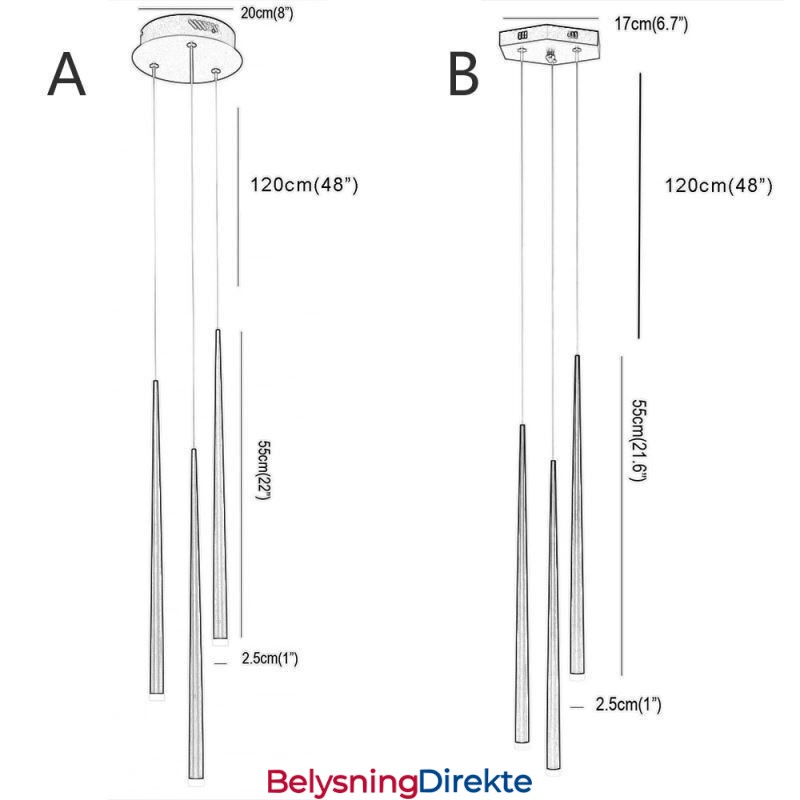 Moderne Enkel Pendellampe Sylinderformet Belysning Meteorregnlampe