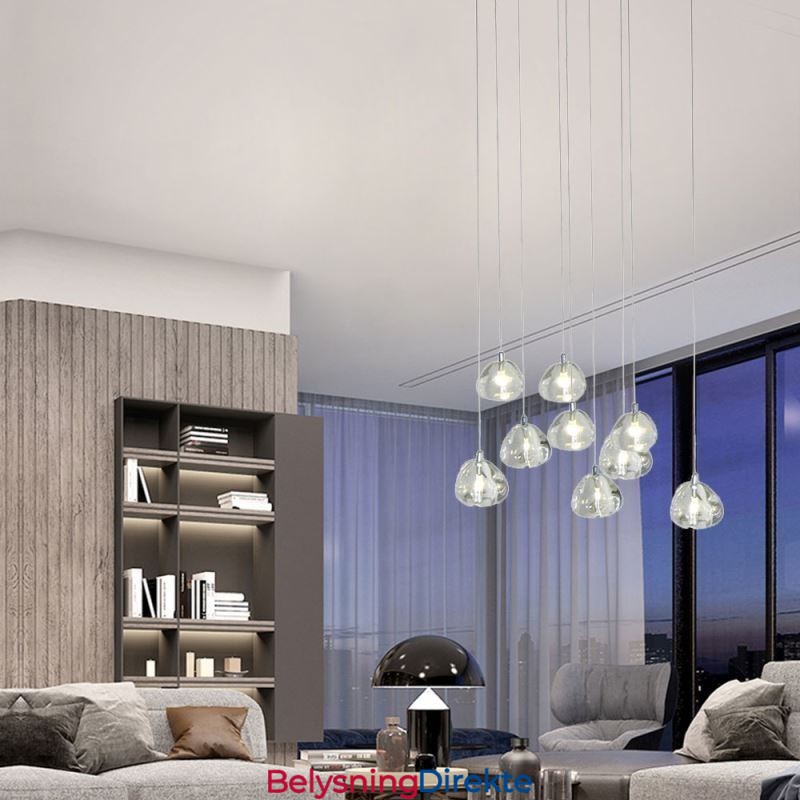 Moderne Anhengslampe Krystalllysekrone Lys Hjemmebelysningslampe