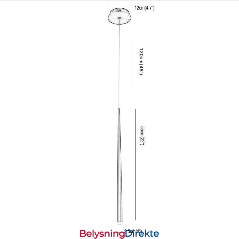 Moderne Pendellampe Sylinderformet Lampe Meteor Rain Lighting