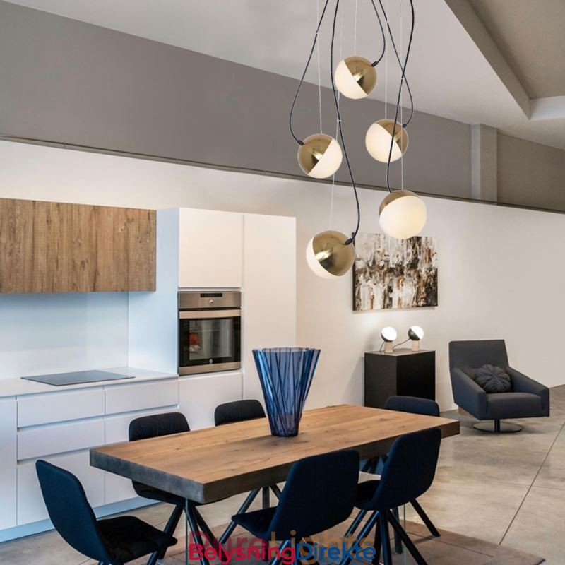 Nordisk Klyngependellampe Kreativ Sirkelformet Lampebelysning