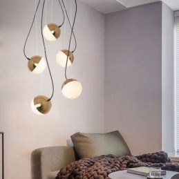 Nordisk Klyngependellampe Kreativ Sirkelformet Lampebelysning