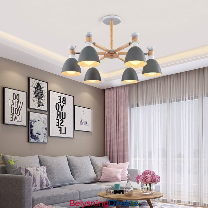 Nordisk Macaron Pendellampe Kreativ Trelysekrone