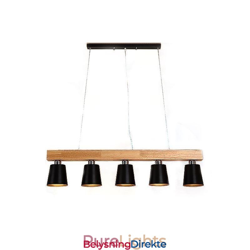 Nordisk Trelysekrone Unik Rett Pendellampe Kafé