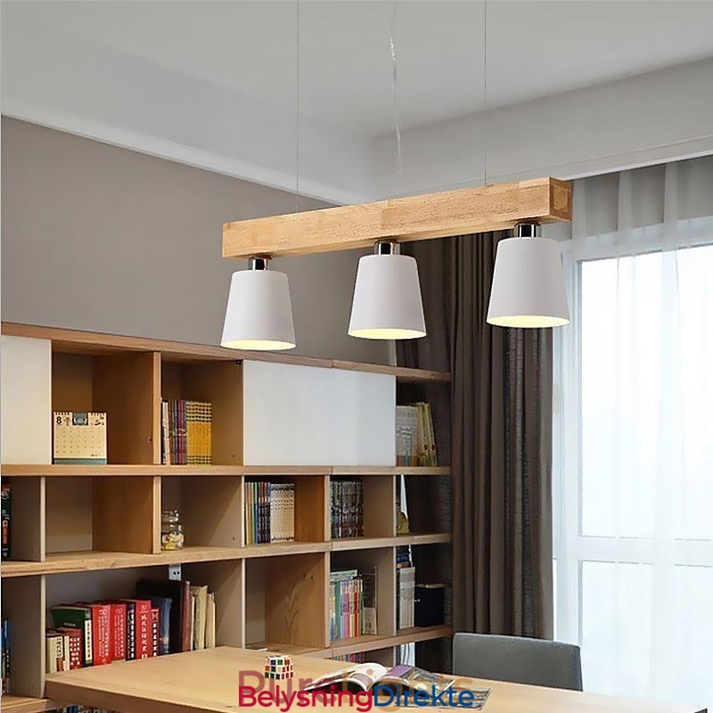 Nordisk Trelysekrone Unik Rett Pendellampe Kafé