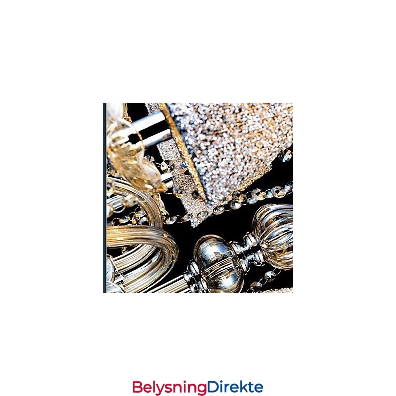 Moderne Samtids Klassisk Vintage Krystall Galvanisert Glass Lysekrone