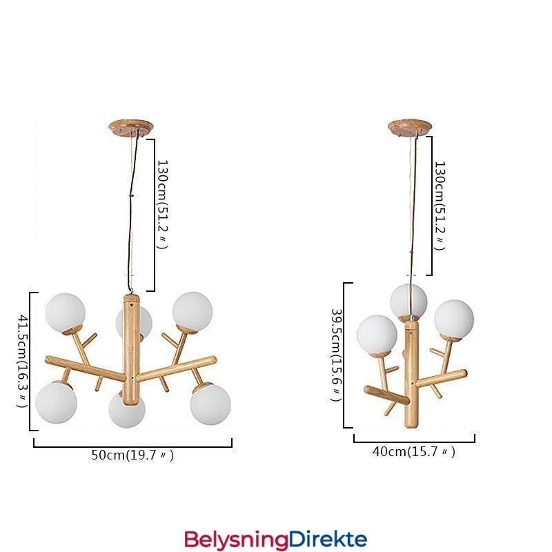 Nordisk Kreativ Pendellampe I Tre