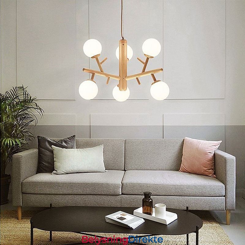 Nordisk Kreativ Pendellampe I Tre