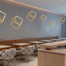 Postmoderne Pendellampe Geometrisk Gullfarget Hengelampe