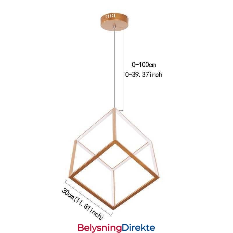 Postmoderne Pendellampe Geometrisk Gullfarget Hengelampe